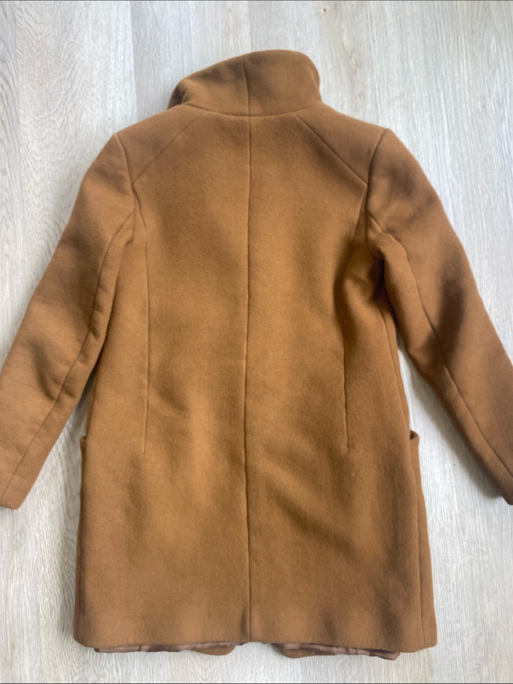 Wilfred Aritzia Camel Wool Cashmere Shawl Collar Coat XS - Picture 9 of 13